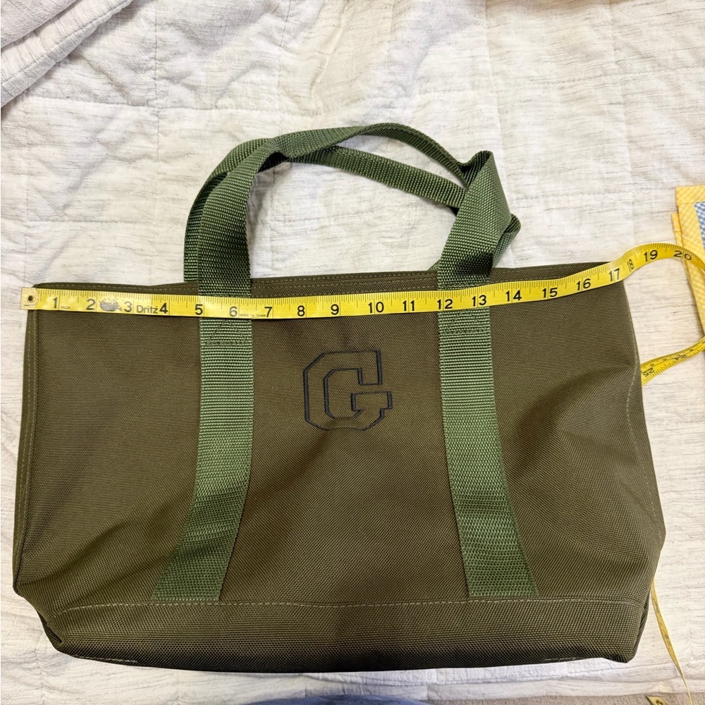 L.L. Bean Olive Green Canvas Tote NWOT - Picture 4 of 9